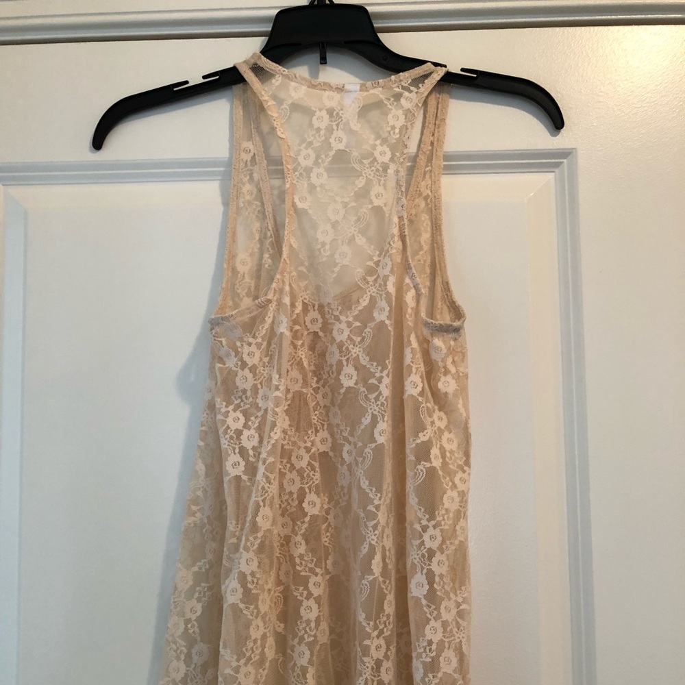 Lace Cream Racerback - Picture 3 of 3